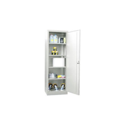 Universalschrank,HxBxT 1950x640x500mm,4xStahlboden,RAL7035,Front RAL7035