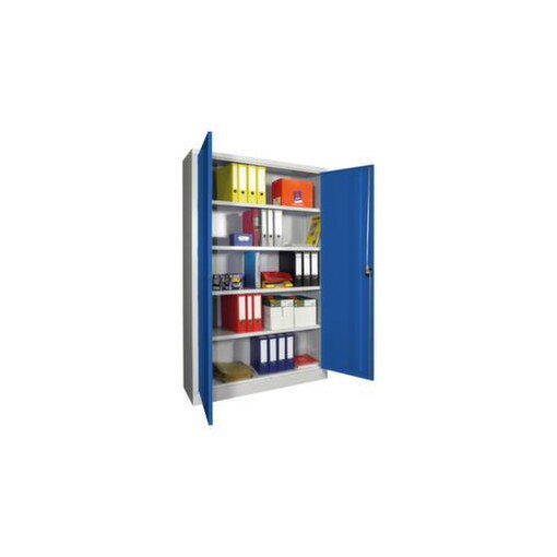 Großraum-Flügeltürenschrank,HxBxT 1950x1200x400mm,RAL7035,Front RAL5010