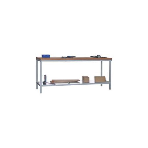 Werkbank, HxBxT 900x2000x700mm, Multiplexplatte, Gestell/Korpus RAL7035