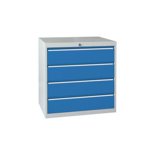 Schubladenschrank, HxBxT 800x715x600mm, RAL7035, Front RAL5012