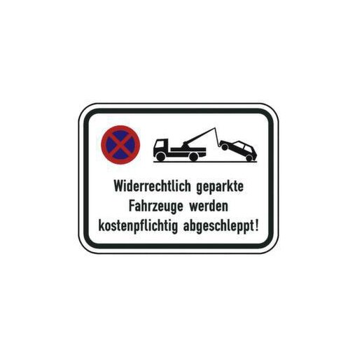 Parkplatzschild, Halteverbot/