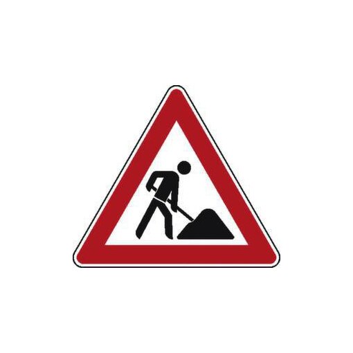 Verkehrsschild,Baustelle,gem. StVO,Alu,retroreflektierend,HxB 630x630mm