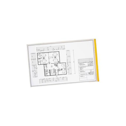 Planschutztasche, DIN A1, HxB 650x900mm, PE, transparent/gelb