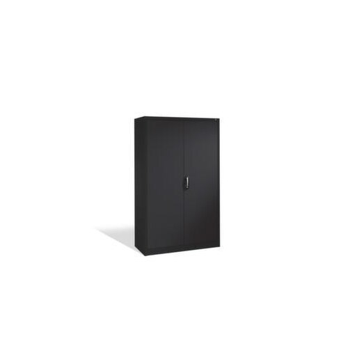Universalschrank, HxBxT 1950x1200x400mm, Korpus RAL7021, Front RAL7021
