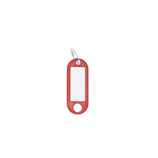 Schlüsselanhänger, Kunststoff, rot, m. Ring, HxLxB 3x52x21mm