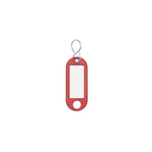 Schlüsselanhänger, Kunststoff, rot, m. S-Haken, HxLxB 3x52x21mm