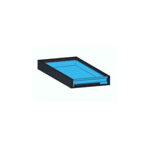 Schubladen-Unterbau, f. Werkbank, Korpus Stahl RAL7035, Front RAL7016
