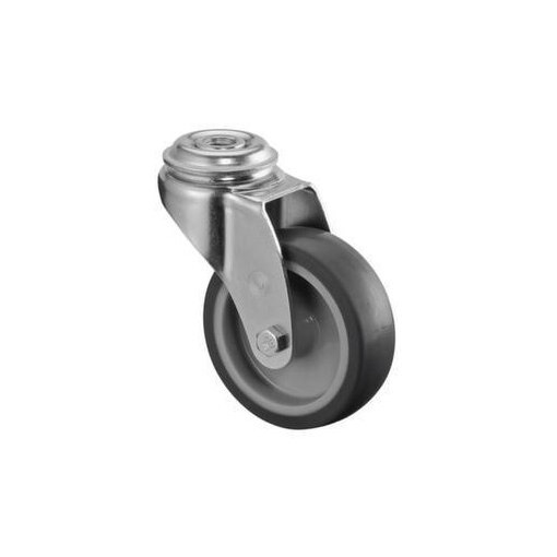 Lenkrolle, Tragl. 70kg, TPE-Bereifung, ØxB 100x24mm, Gleitlager