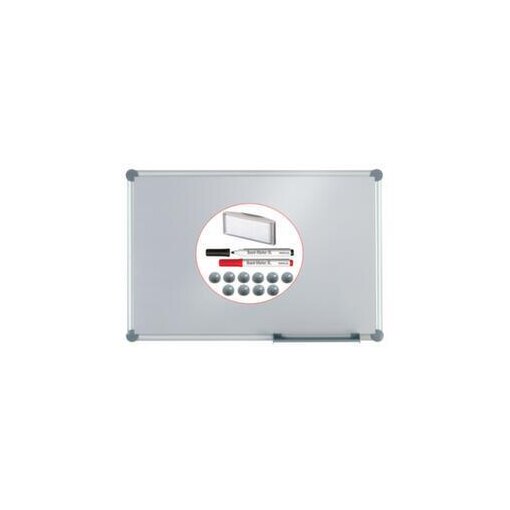 Whiteboard, HxB 600x900mm, kunststoffbeschichtet, magnethaftend, Stahl