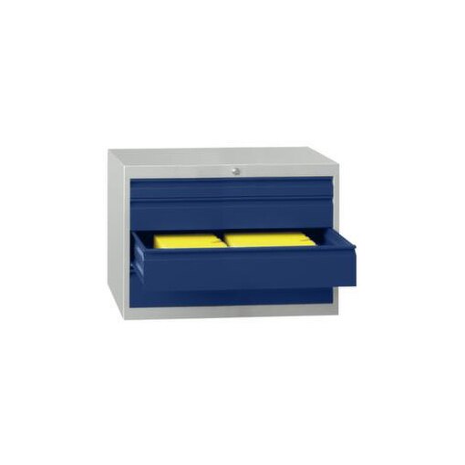 Schubladenschrank, HxBxT 600x1023x600mm, RAL7035, Front RAL5010