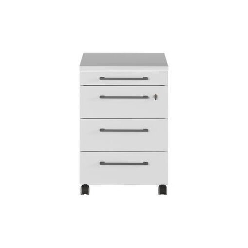 Rollcontainer, HxBxT 610x420x400mm, 4 Schublade(n), m. Bügelgriff