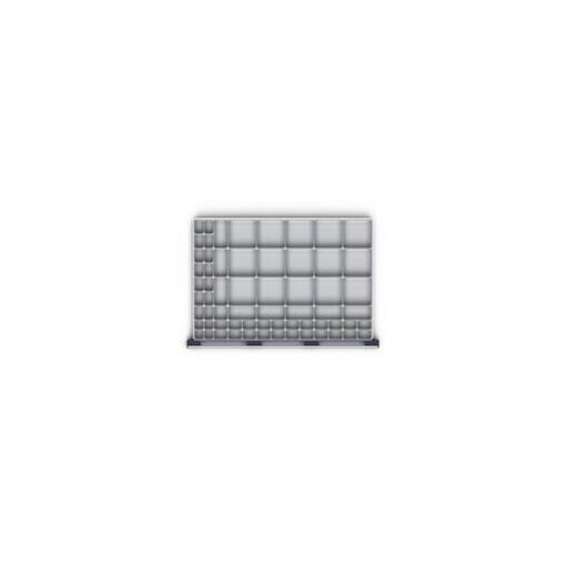 Einsatzkasten-Set, 64 Kästen, f. Front H 75mm, BxT 1050x650mm, Kunststoff