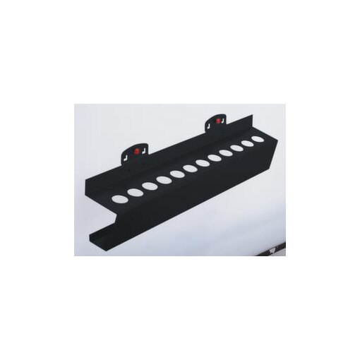 Werkzeughalter f. MK-2, f. Lochplatte, HxB 85x395mm, Ø 17mm, RAL7016