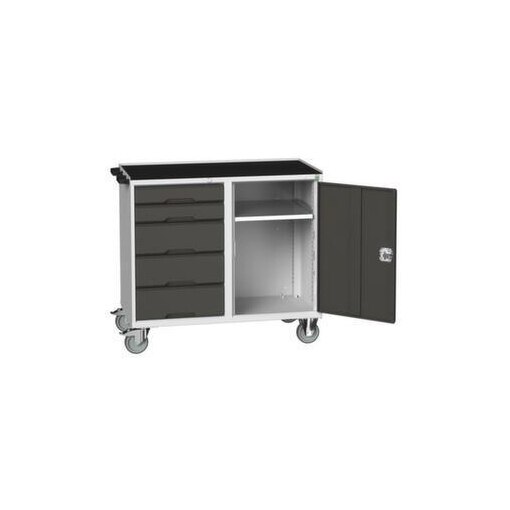 Montagetisch,HxBxT 965x1050x550mm,Stahlplatte,Ausstattung: 5 Schubladen