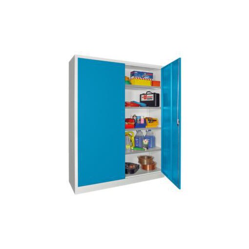 Großraum-Flügeltürenschrank,HxBxT 1950x1500x600mm,RAL7035,Front RAL5012