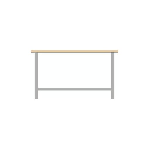 Werkbank, HxBxT 840x2000x700mm, Multiplexplatte, RAL7035, Front RAL7035