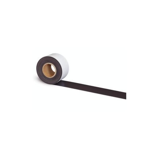 Magnetband, vorne selbstklebend, LxB 10m x 100mm, Stärke 1mm, schwarz