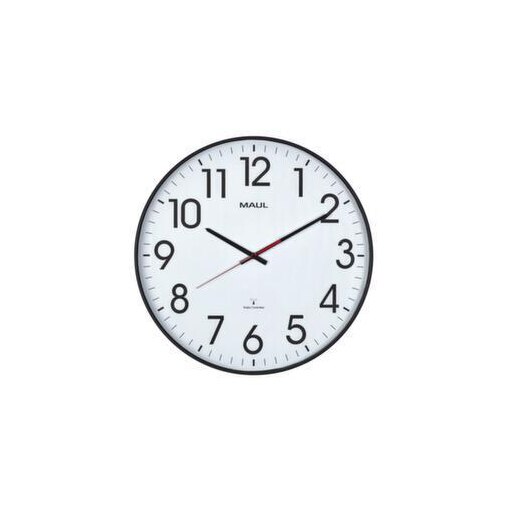 Wanduhr,Funk,Ziffernblatt weiß,arabische Zahlen/Striche,Anzeige analog