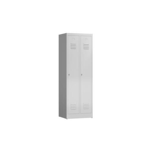 Garderobenschrank, HxBxT 1800x590x500mm, 2 Abt., Abt. B 295mm, Drehriegel