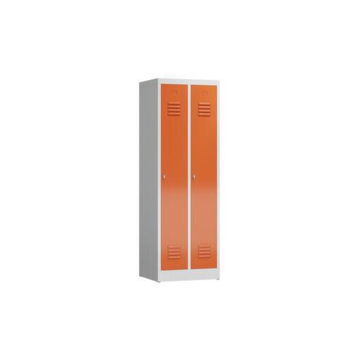 Garderobenschrank, HxBxT 1800x590x500mm, 2 Abt., Abt. B 295mm, Drehriegel