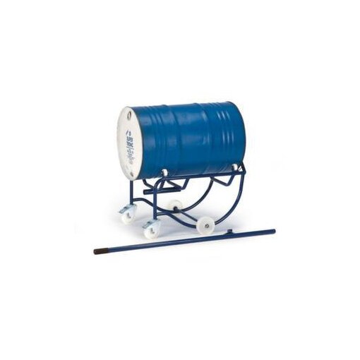 Fasskippbock,f. 1x200l Fass,Auflage m. Rollen,RAL5010,HxLxB 575x810x720mm